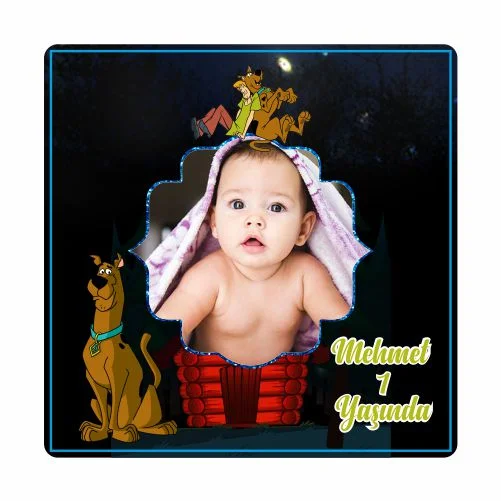 Scooby Doo Temalı Doğum Günü Magneti